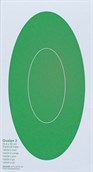 Ovalen nr 2 grön, 15,5 x 30 cm