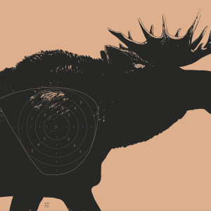 Älg löpande 80m Höger papper