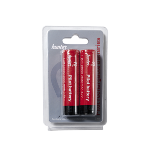 Batteri 18650, Hunter PILOT 3,7V/2600mAh 2-pack