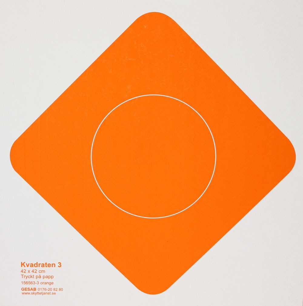 Kvadraten nr 3 orange, 42 x 42 cm