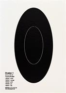 Ovalen nr 1 svart, 10,4 x 20 cm