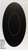 Ovalen nr 2 svart, 15,5 x 30 cm