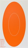 Ovalen nr 3 orange, 23,5 x 47 cm