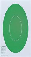 Ovalen nr 2 grön, 15,5 x 30 cm