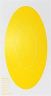 Ovalen nr 2 gul, 15,5 x 30 cm