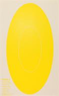 Ovalen nr 3 gul, 23,5 x 47 cm