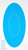 Ovalen nr 2 blå, 15,5 x 30 cm