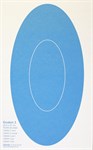 Ovalen nr 3 blå, 23,5 x 47 cm
