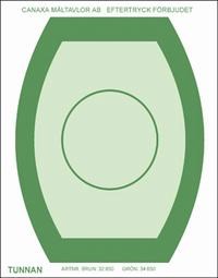 Tvåfärgsmål Tunnan papp grön