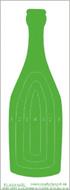 Flaskmål grönt 39x14 cm, papp