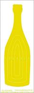 Flaskmål gul 39x14 cm, papp