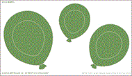 Ballongmål  Grön 78x45 cm, papp
