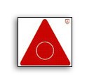 H-J A-triangel 1 21cm röd, papp