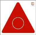 H-J A-Triangel 2 29cm röd, papp