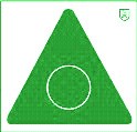 H-J A-Triangel 2 29cm grön, papp