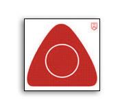 H-J B-Triangel 1 20cm röd, papp