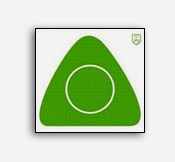 H-J B-Triangel 1 20cm grön, papp