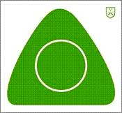 H-J B-Triangel 2 26cm grön, papp
