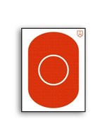 H-J A-Oval 1 20cm röd, papp