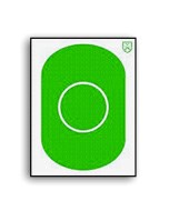 H-J A-Oval 1 20cm grön, papp