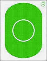 H-J A-Oval 3 39cm grön, papp