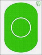 H-J A-Oval 3 39cm grön, papp