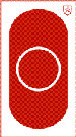 H-J B-Oval 2 44cm röd, papp
