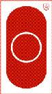 H-J B-Oval 2 44cm röd, papp