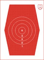 H-J Sexkant 3 63cm hög röd, papp