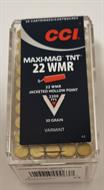 CCI .22 WMR TNT JHP Maxi -Mag, 50/ask